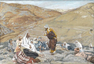 Title: Scribe Stood to Test Jesus; Artist: James Tissot, 1836-1902; Date: 1886-1894; Scripture: Luke 6:20-31