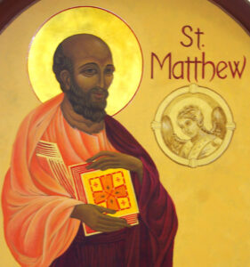 Title: Saint Matthew; Scripture: Matthew 9:9-13, 18-26, Mark 2:13-22