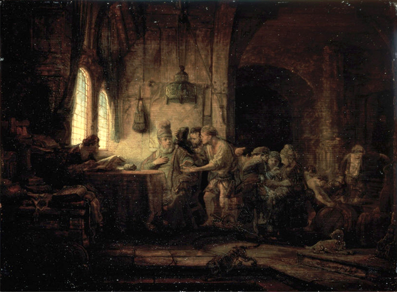 Title: Parable of the Labourers in the Vineyard; Artist: Harmenszoon van RijnRembrandt (1606-1669); Scripture: Isaiah 5:1-7, Matthew 21:33-46.