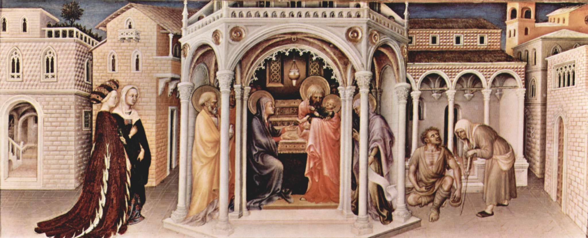 Title: Presentation in the Temple; Date: 1423; Artist: Fabriano da Gentile (ca. 1370-1427); Scripture: Luke 2:22-40