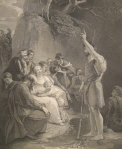 Title: The Macklin Bible -- John Preaching in the Wilderness; Artist: Thomas Stothard (1755-1834) & William Skelton (1763-1848); Scripture: Matthew 3:1-10, John 1:6-8, 19-28