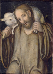 Title: Christ as the good shepherd; Artist: Lucas Cranach (1515-1586); Scripture: John 10:11-18, Luke 15:1-10