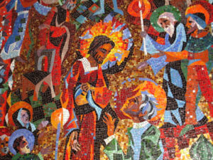 Title: Christ shows himself to Thomas; Artist: Rowan LeCompte and Irene LeCompte; Scripture: John 20:19-31