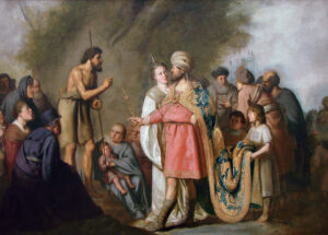 Title: Jean the Baptist Preaching Before Herod; Date: ca. 1620-1650; Artist: Pieter de Grebber (app. 1600-1652/1653); Scripture: Mark 6:14-29