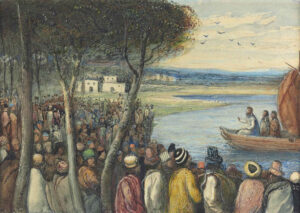 Title: Christ Preaching to the Multitudes; Artist: James Smetham; Scripture: John 6:56-69