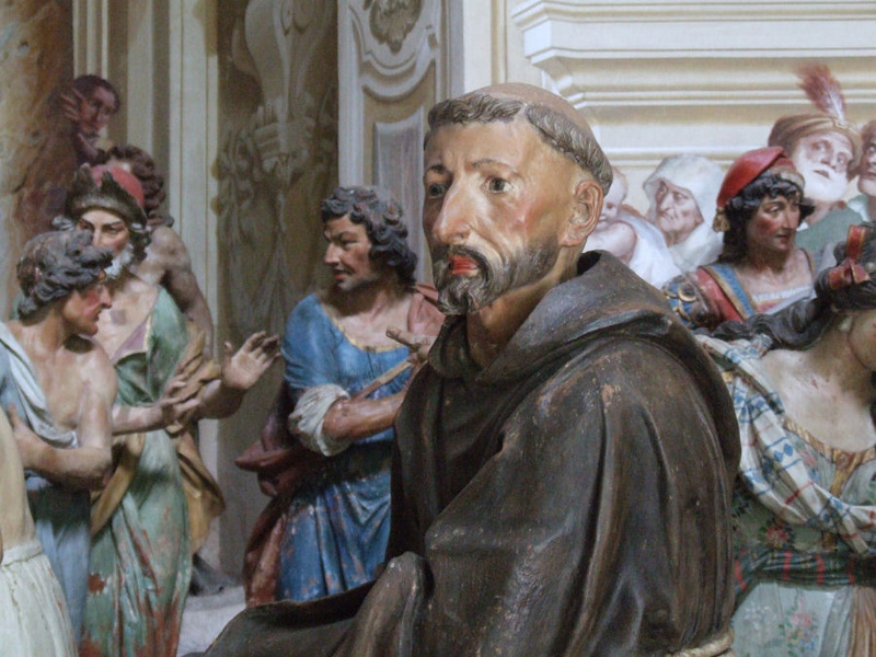 Title: Francis of Assisi; Building: Sacro Monte di Orta. Scripture: Sirach 10:12-18, Micah 6:1-8, Matthew 23:1-12