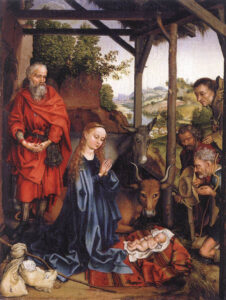 Title: Adoration of the Shepherds; Date: ca. 1480; Artist: Martin Schongauer (active 15th century); Scripture: Luke 2:1-14, (15-20), Matthew 1:18-25