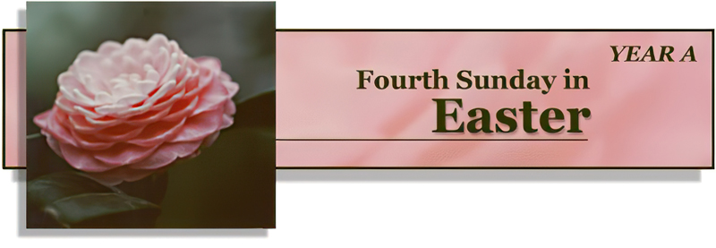 Title: Classic Banner, Year A, Fourth Sunday of Easter; Date: 1997; Artist: Vanderbilt Divinity Library staff; Scripture: John 10:1-10; John 10:11-18