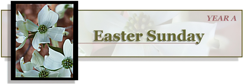 Title: Classic Banner, Year A, Resurrection of the Lord; Date: 1997; Artist: Vanderbilt Divinity Library staff; Scripture: Matthew 28:1-10; John 20:1-18